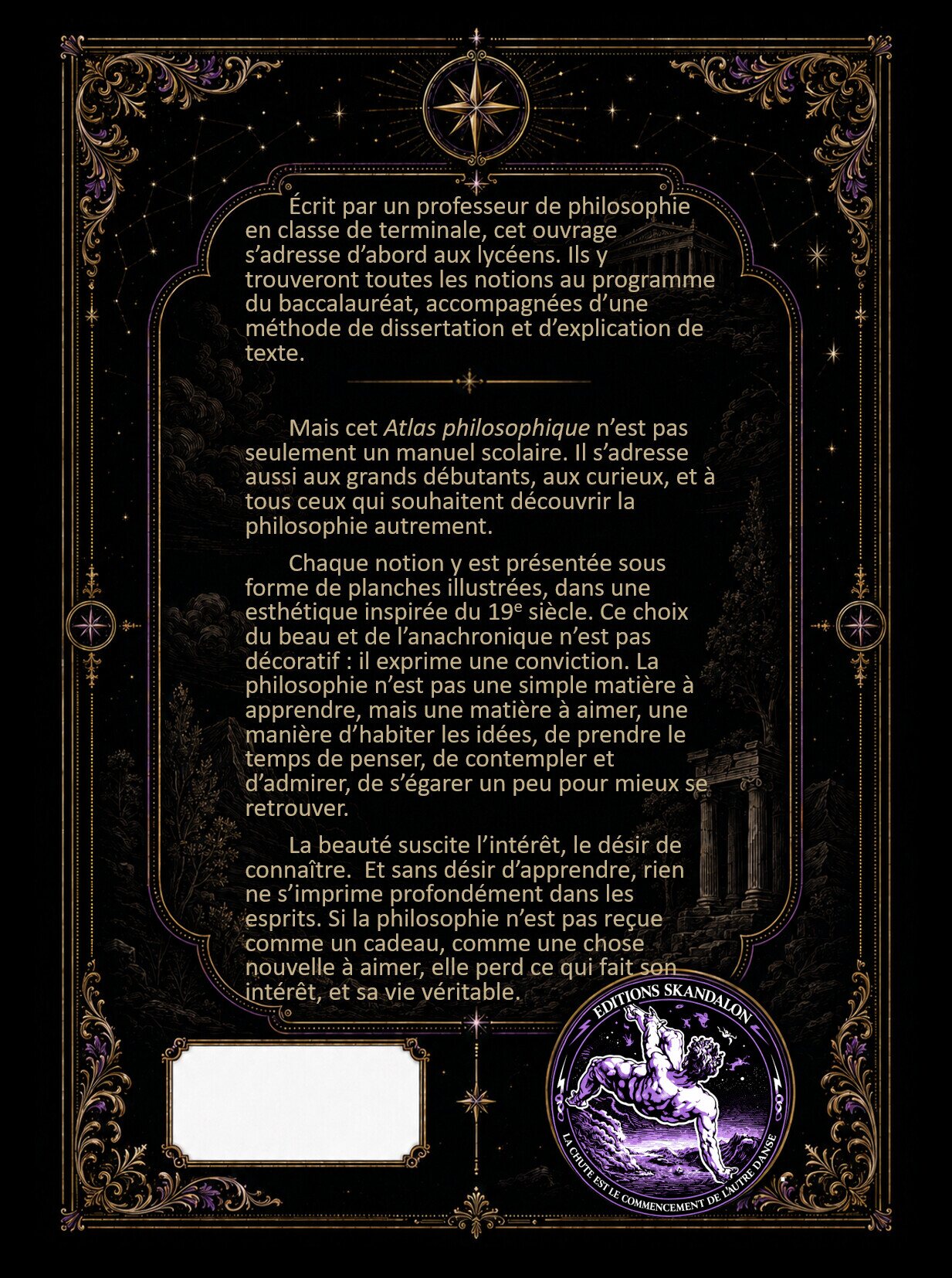 Quatrième de couverture de Atlas philosophique par notions