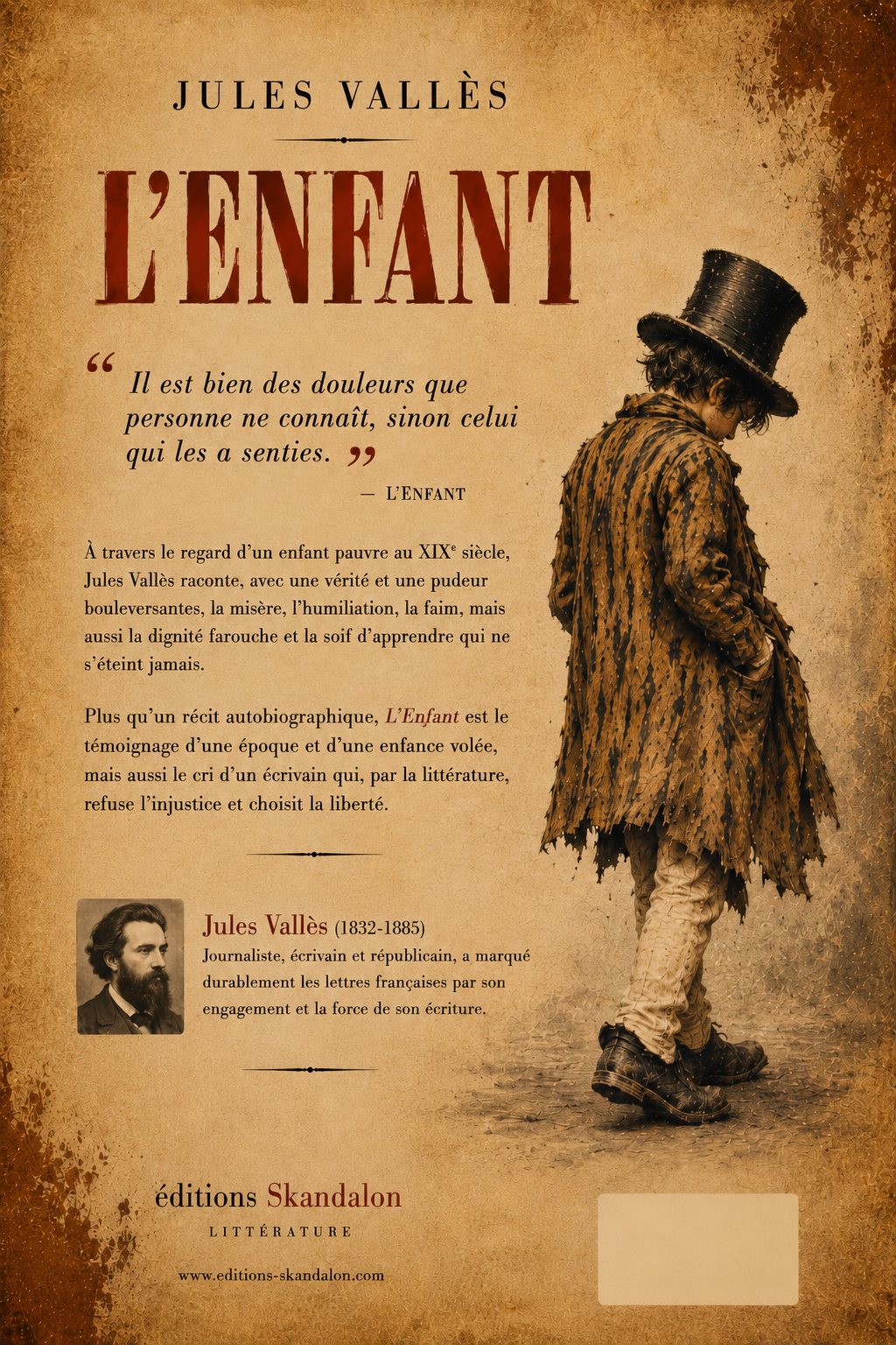 Quatrième de couverture de Jacques Vingtras I — L’Enfant